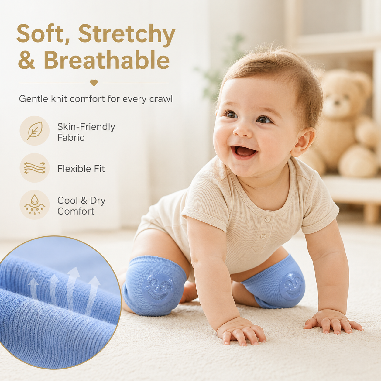 🦵 Baby Knee Pads 👶✨ – Soft Crawling Protection 🛡️ for Comfortable Daily Movement 💖-QR