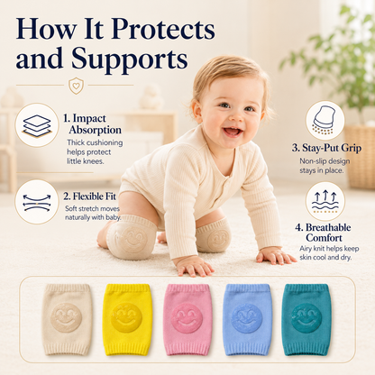 🦵 Baby Knee Pads 👶✨ – Soft Crawling Protection 🛡️ for Comfortable Daily Movement 💖-QR