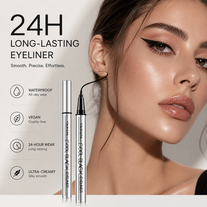 Long-lasting eyeliner -lightweight, waterproof,vegan,cruelty-free,24-hour smooth application-QE