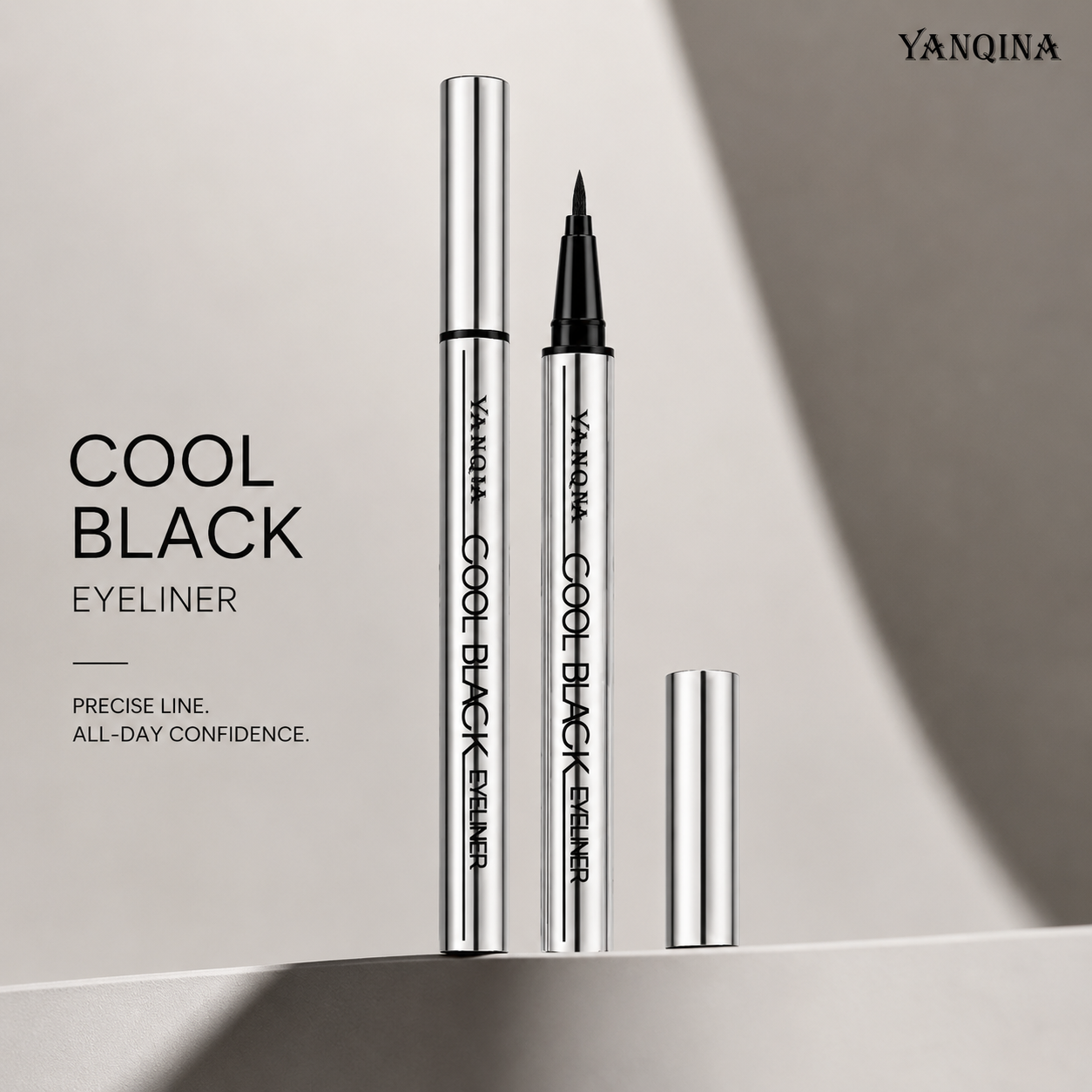 Long-lasting eyeliner -lightweight, waterproof,vegan,cruelty-free,24-hour smooth application-QE