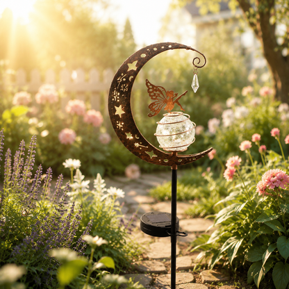 ✨ Solar Moon Garden Light – A Luminous Iron Art Piece for Your Outdoor Sanctuary-QE