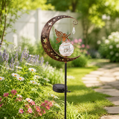 ✨ Solar Moon Garden Light – A Luminous Iron Art Piece for Your Outdoor Sanctuary-QE