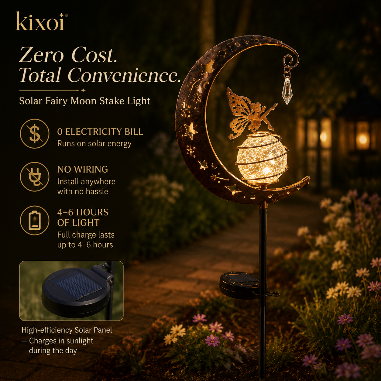 ✨ Solar Moon Garden Light – A Luminous Iron Art Piece for Your Outdoor Sanctuary-QE