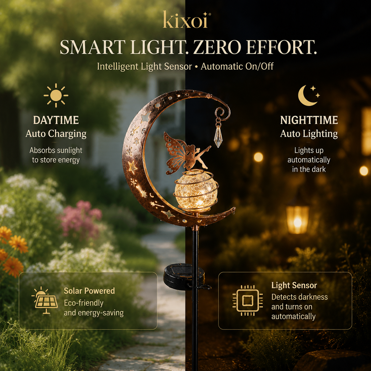 ✨ Solar Moon Garden Light – A Luminous Iron Art Piece for Your Outdoor Sanctuary-QE