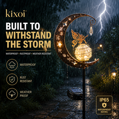 ✨ Solar Moon Garden Light – A Luminous Iron Art Piece for Your Outdoor Sanctuary-QE