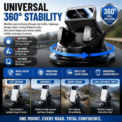 Car phone holder 360 degree rotation, suitablefor car navigation in-car dashboard-QO