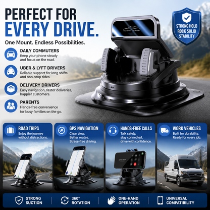 Car phone holder 360 degree rotation, suitablefor car navigation in-car dashboard-QO