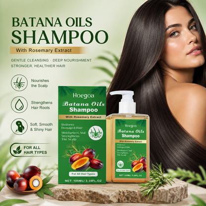 Batana Oil & Rosemary Shampoo – Restores Damaged Hair, Strengthens Scalp-QE