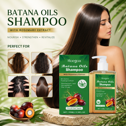 Batana Oil & Rosemary Shampoo – Restores Damaged Hair, Strengthens Scalp-QE