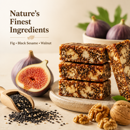 Fig, Walnut & Black Sesame Pie – Natural Sweetness, Crispy Texture, Healthy Snack-QE