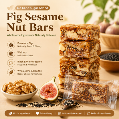 Fig, Walnut & Black Sesame Pie – Natural Sweetness, Crispy Texture, Healthy Snack-QE