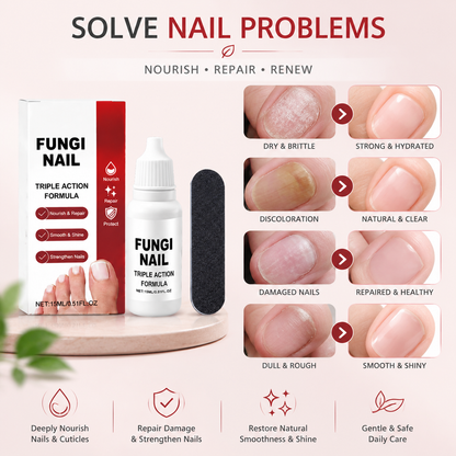 💧 Fungi Triple Action Nutrient Oil – Natural Care Drops for Damaged Nails-QE