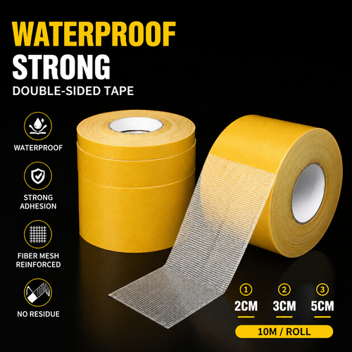 Waterproof Strong Double-Sided Tape – Heavy Duty Mesh Cloth Tape for Carpet, DIY & Home Fixing-QE