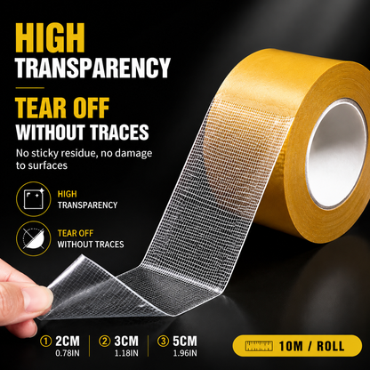 Waterproof Strong Double-Sided Tape – Heavy Duty Mesh Cloth Tape for Carpet, DIY & Home Fixing-QE