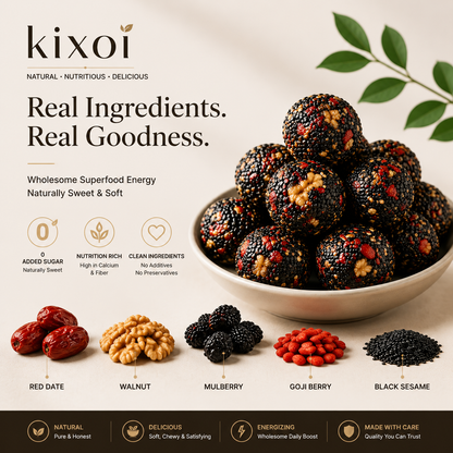 Black Sesame & Walnut Energy Balls – Natural Sweetness, Nutrient-Rich Snack-QE