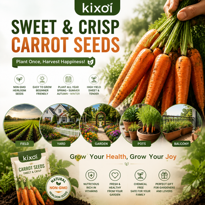 🥕 Sweet & Crunchy Carrot Seeds – Grow Your Own Garden-to-Table Harvest-QE
