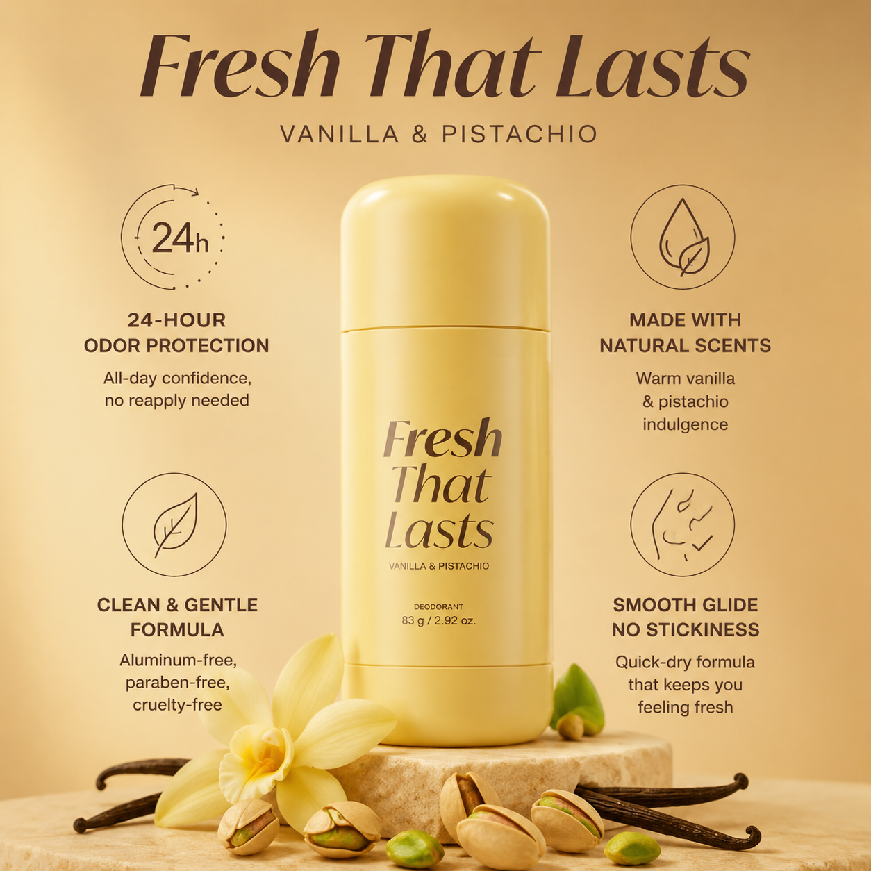 ✨ Say Goodbye to Dull Underarms | Brightening Deodorant Stick for Fresh, Smooth Skin -QO