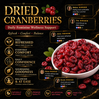 🍒 Sweet, Chewy & Naturally Satisfying – Premium Dried Cranberries 🌿-QO