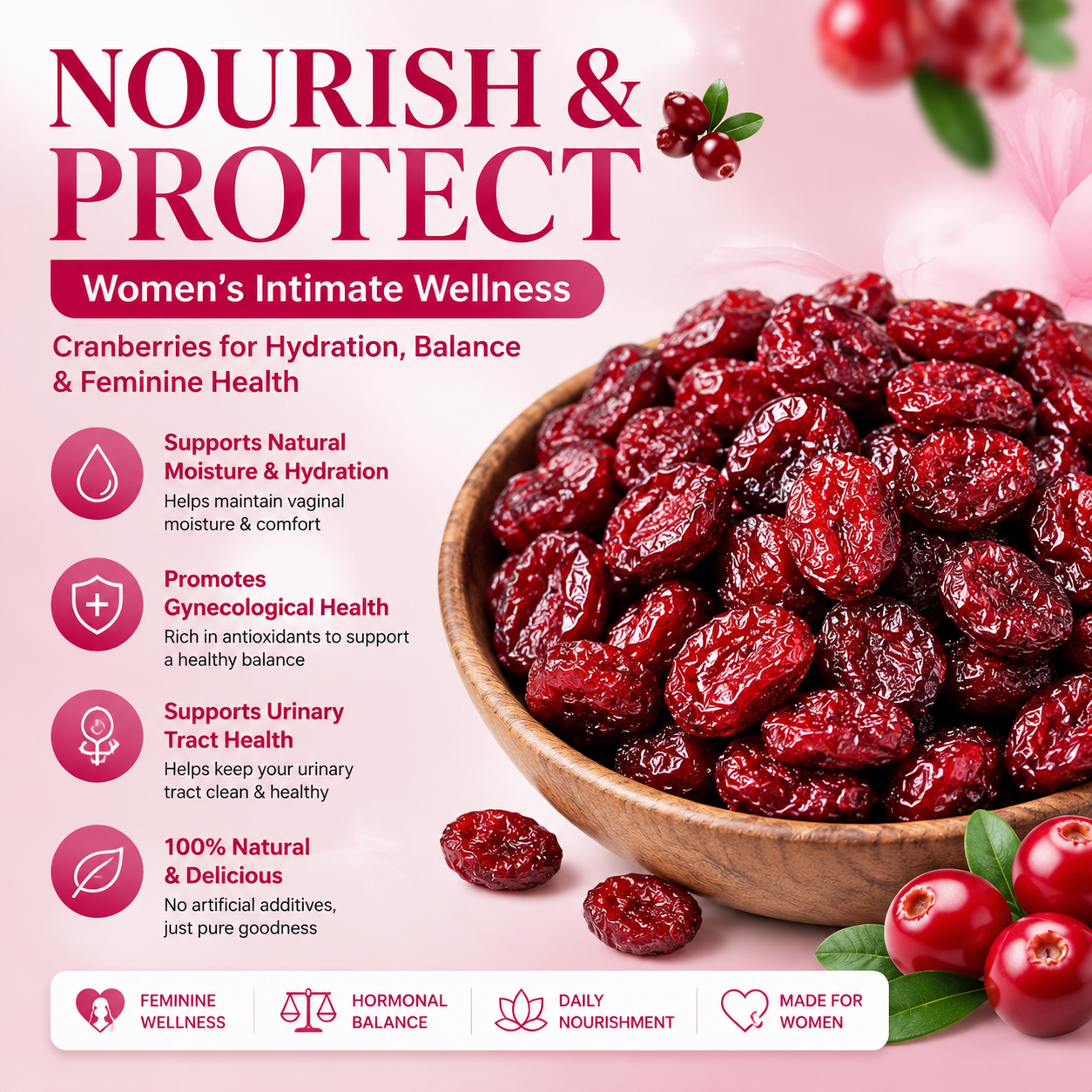 🍒 Sweet, Chewy & Naturally Satisfying – Premium Dried Cranberries 🌿-QO