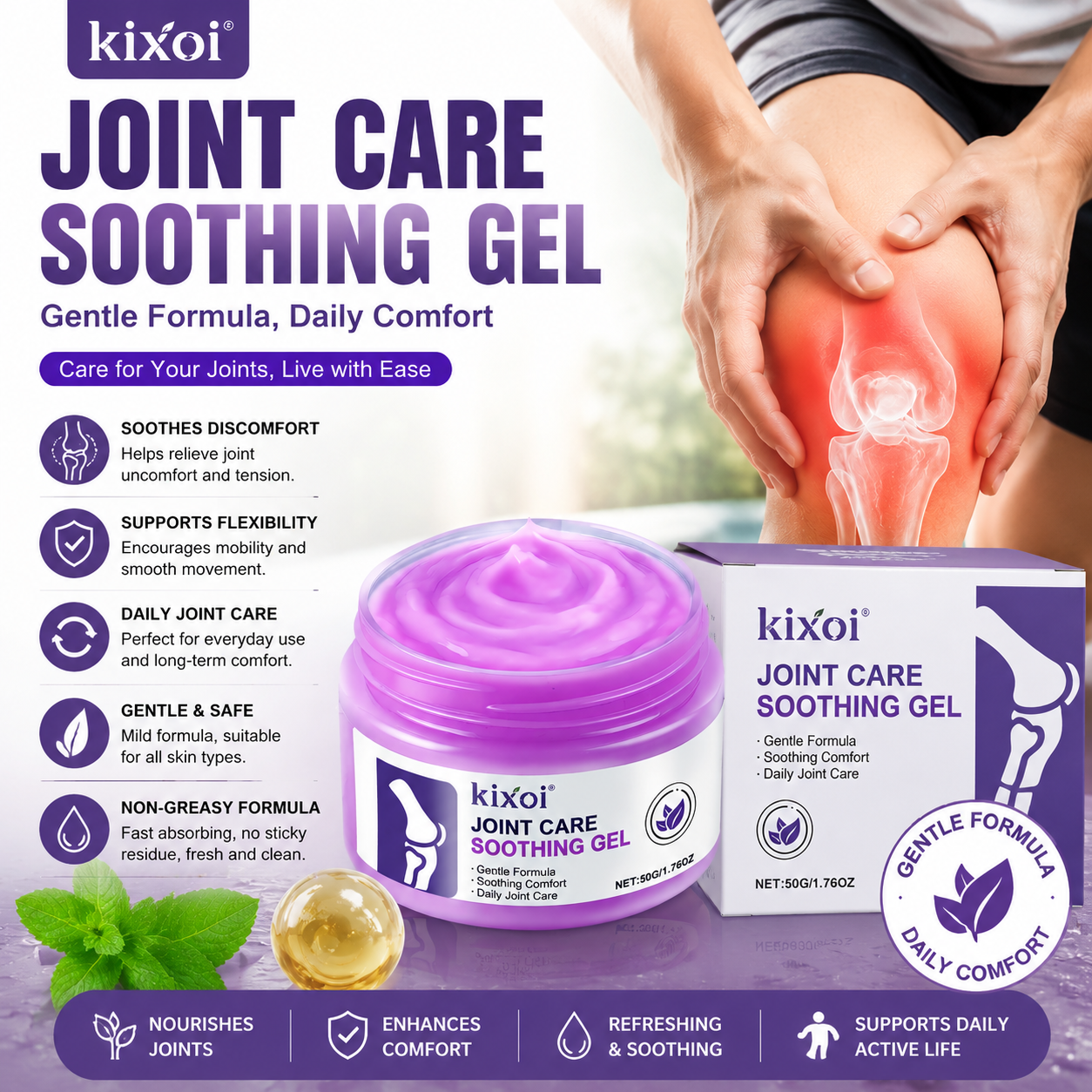 🦵 South Moon Gentle Soothing Effect Gel – Premium Joint & Muscle Comfort-QE