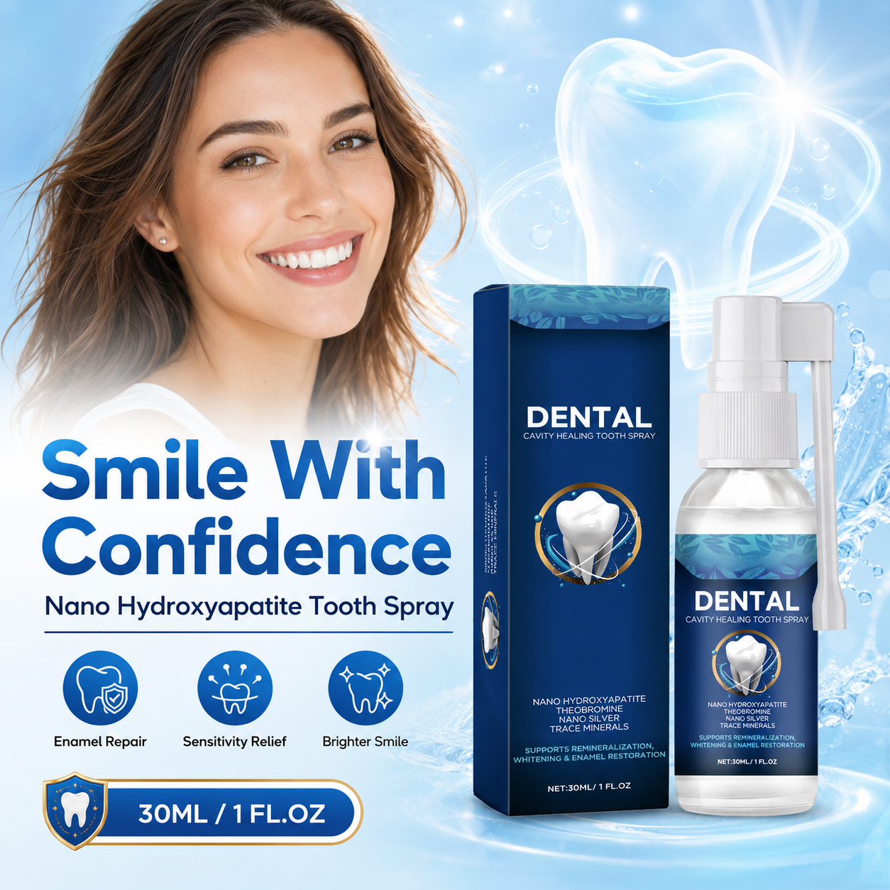 🦷✨ Dental Cavity Healing Tooth Spray – Fresh Breath & Daily Smile Care-QO