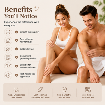 🌿Gentle Hair Removal Cream | For Women & Men, Sensitive Skin-FX