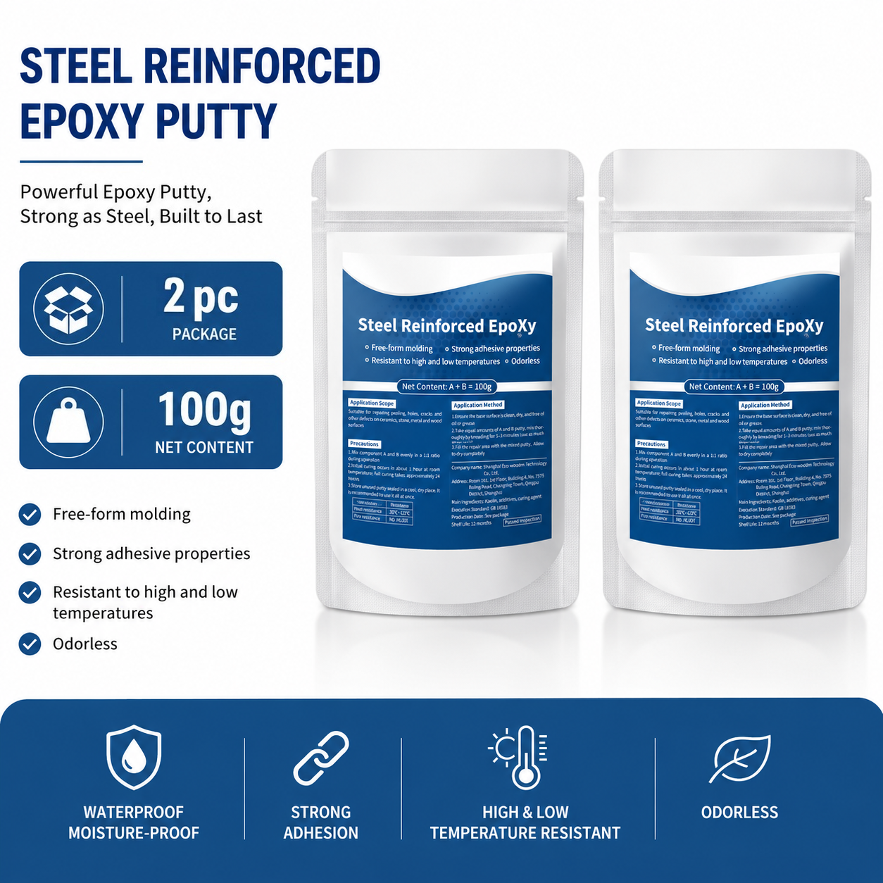 Steel-Reinforced 🔩 Epoxy Putty ✨ – Heavy-Duty Repair Compound 🛠️ for Metal, Pipes & DIY Fixes-QR