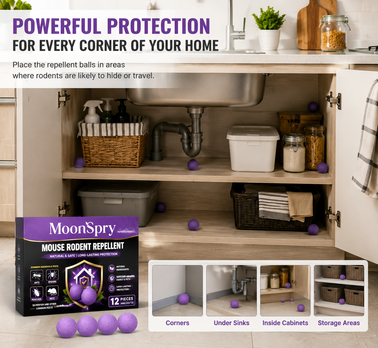🐭 Rodent Repellent Balls – Natural-Inspired Home & Kitchen Protection - DW