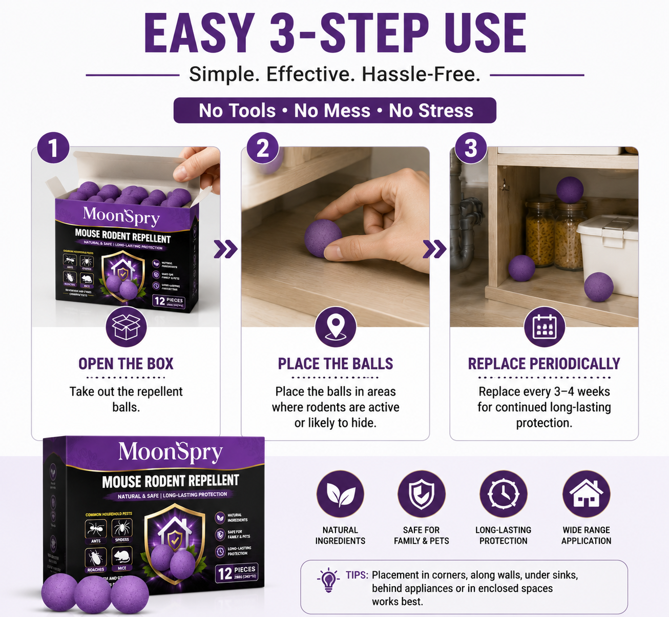 🐭 Rodent Repellent Balls for Home & Kitchen 🏠✨– ✨Natural Pest Control Solution for Long-Lasting Rodent Protection -FX