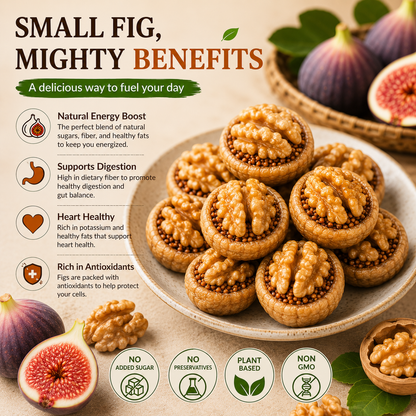 🌰 Sugar-Free Fig Stuffed Walnuts, 🍈Nutritious Snack with Real Figs & Premium Walnuts -FX