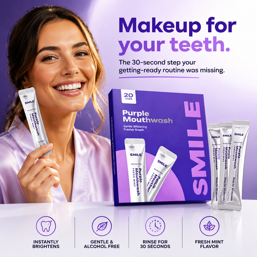 💜 Purple Mouthwash | Fresh Breath & Brilliant Smile ✨-QO