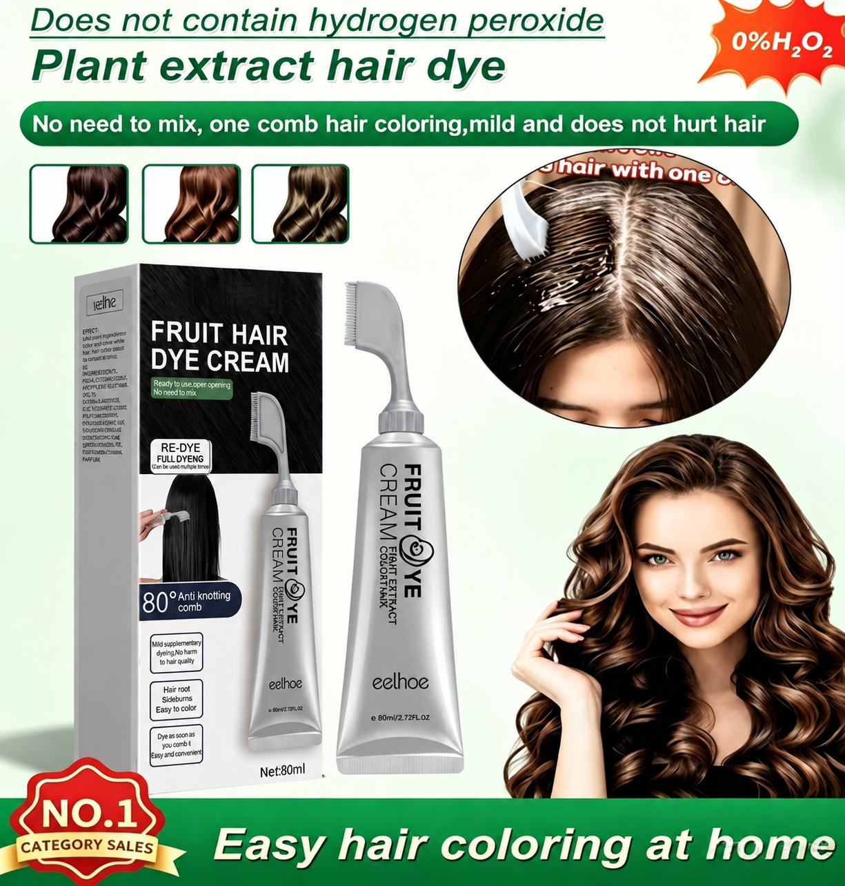 🔥Fruit Essence Hair Dyeing Comb - QO