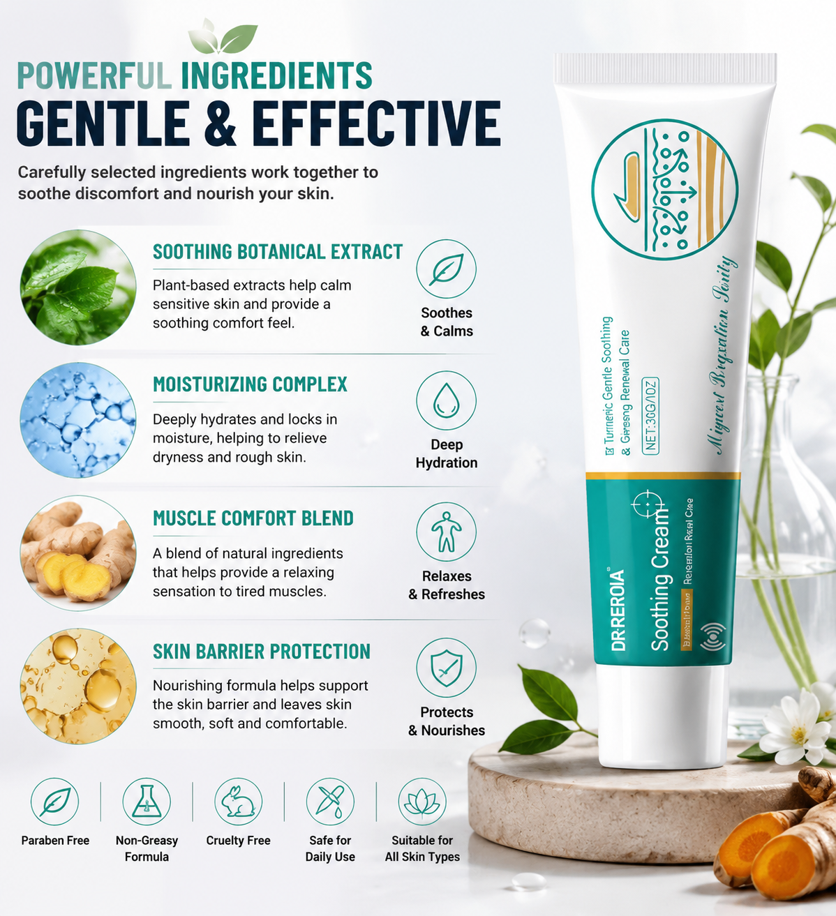 🌿💖 Deep Massage Care Cream🌿💆‍♂️ –Daily Comfort Care for Stiffness, Tension & Dry Skin-FX