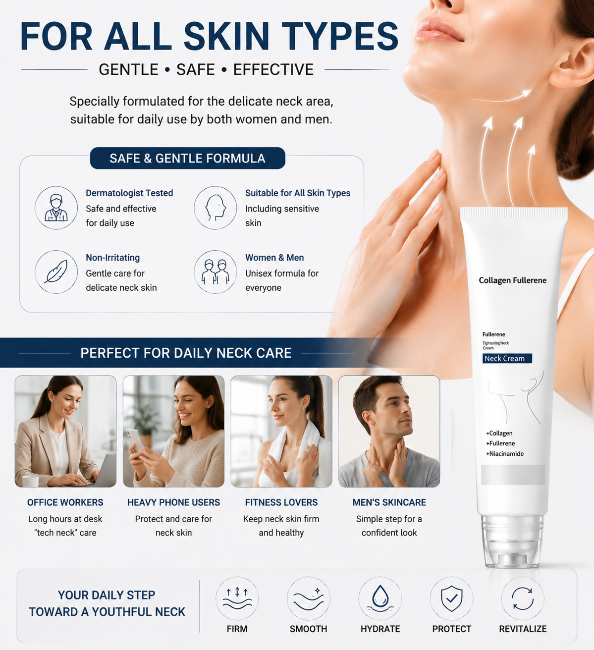 ✨Instant Neck Lift Cream — 🧴 Infused with Retinol & Hyaluronic Acid | Firms the Neck, Reduces Wrinkles & Double Chin-FX