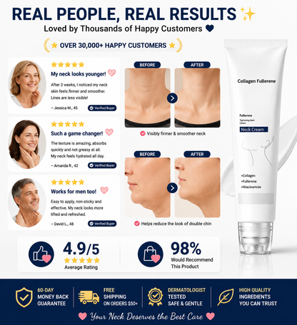✨Instant Neck Lift Cream — 🧴 Infused with Retinol & Hyaluronic Acid | Firms the Neck, Reduces Wrinkles & Double Chin-FX