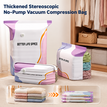Thickened Stereoscopic No-Pump Vacuum Compression Bag - QO