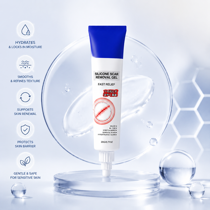 🧴 Advanced Silicone Smoothing Gel – Invisible Repair for Scars, Fine Lines & Uneven Texture-QE
