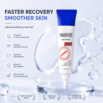 🧴 Advanced Silicone Smoothing Gel – Invisible Repair for Scars, Fine Lines & Uneven Texture-QE