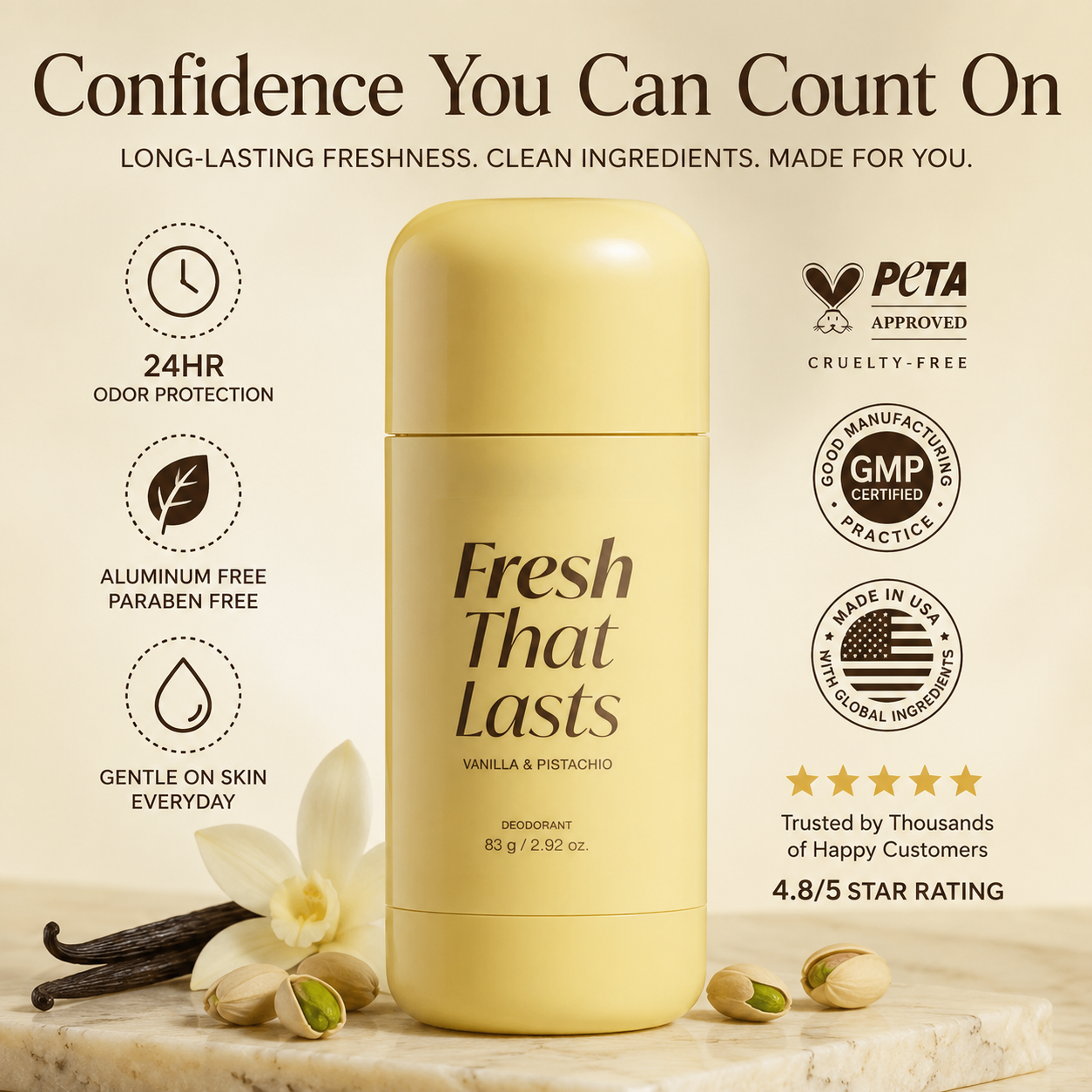 ✨ Say Goodbye to Dull Underarms | Brightening Deodorant Stick for Fresh, Smooth Skin -QO