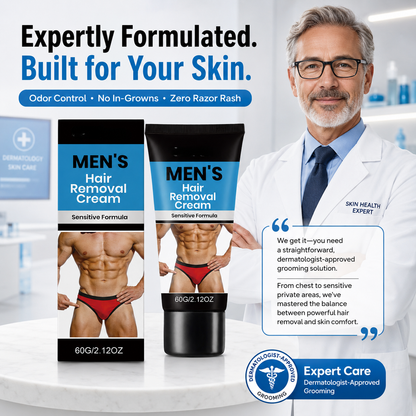 🔥 Men’s Fast-Acting Hair Removal Cream | Smooth Skin in Minutes, No Razor Burn-QO