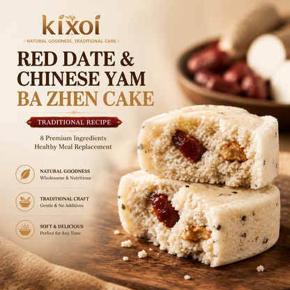 Red Date & Chinese Yam Ba Zhen Cake – Traditional Recipe, 8 Premium Ingredients, Healthy Meal Replacement-QE