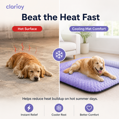 Pet Cooling Pad Mat for Dogs and Cats - Ice Silk Summer Cool Bed Blanket in Gradient Colours-QO