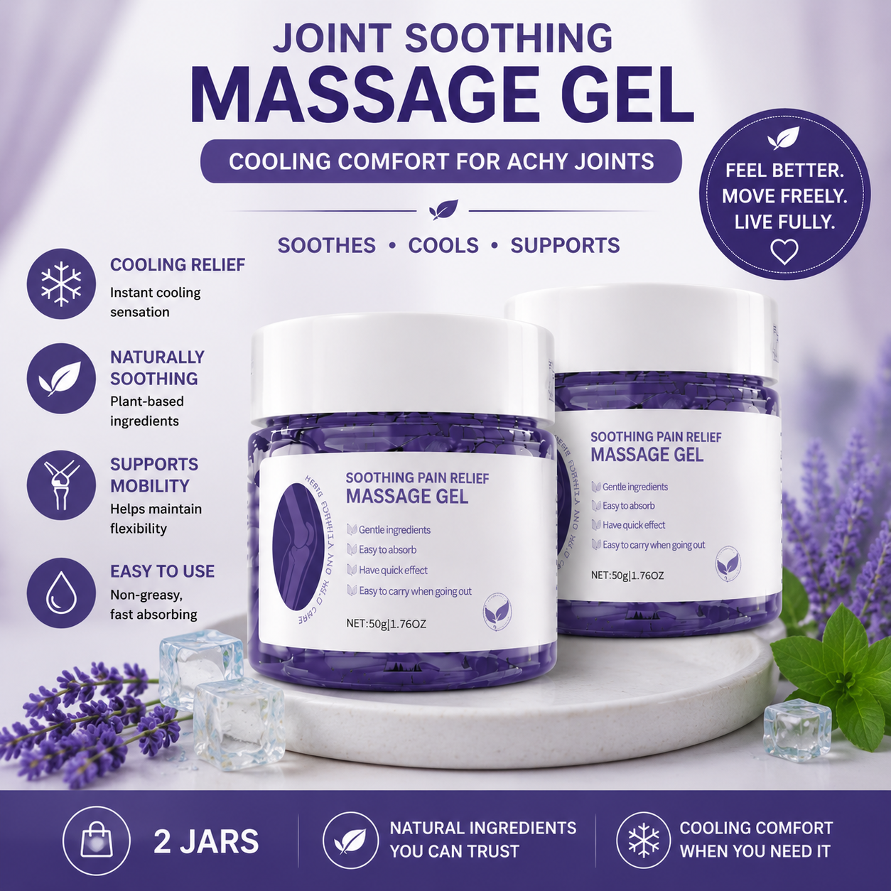 🌿 Joint Soothing Massage Gel ✨ – Cooling Comfort 💆‍♀️ for Knees 🦵 Elbows 💪 & Shoulders-QR