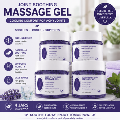 🌿 Joint Soothing Massage Gel ✨ – Cooling Comfort 💆‍♀️ for Knees 🦵 Elbows 💪 & Shoulders-QR