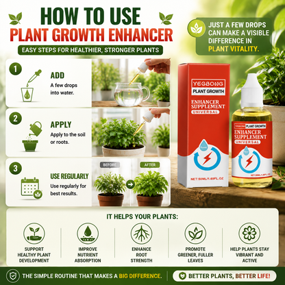 🌿Universal Plant Growth Enhancer 🌱 Concentrated Liquid Formula for Strong Roots, Faster Growth & Vibrant Green Plants-FX