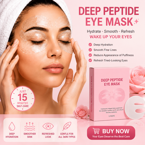 Deep Peptide Eye Mask 👁✨  Hydrating Under Eye Patches for Dark Circles, Puffiness & Fine Lines-FX