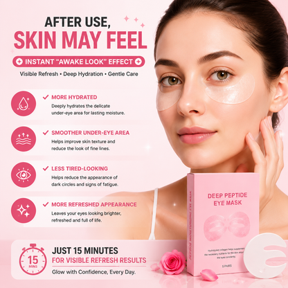 Deep Peptide Eye Mask 👁✨  Hydrating Under Eye Patches for Dark Circles, Puffiness & Fine Lines-FX