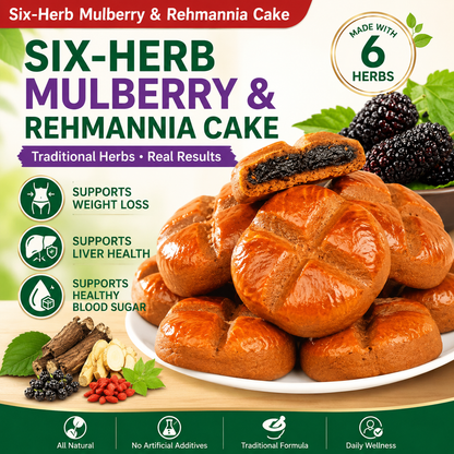 😋Six-Fruit Mulberry & Rehmannia Cake – 🍃 A delicious herbal-style snack inspired by traditional ingredients, perfect for your daily wellness routine and balanced lifestyle -QO