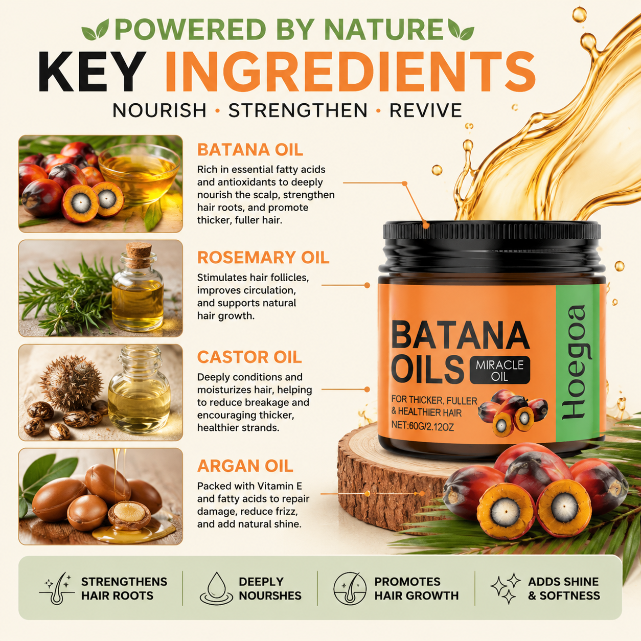 Batana Oil 🌿 Hair Treatment ✨ – Deep Nourishing Care 💖 for Soft, Healthy-Looking Hair 🌸-QR