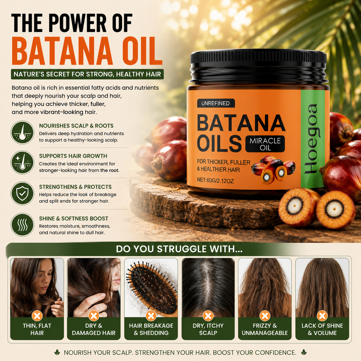 🔥 Batana Oils Miracle Oil – Hair Growth Support for Thicker, Fuller & Healthier-Looking Hair-FX